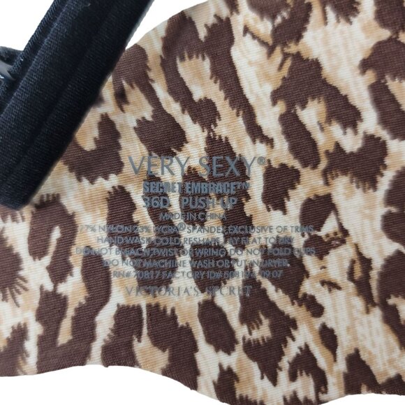 Victoria's Secret Push Up Bra Black 36D Adj Underwire Very Sexy Secret Embrace - Picture 6 of 6